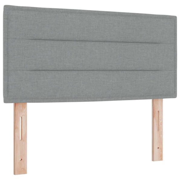 vidaXL Posteľ s pružinovým rámom Svetlosivá 190 x 90 cm látka – Obrázok 5