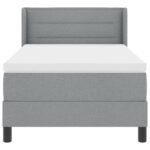 vidaXL Posteľ s pružinovým rámom Svetlosivá 190 x 90 cm látka – Obrázok 7