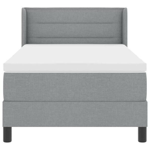 vidaXL Posteľ s pružinovým rámom Svetlosivá 190 x 90 cm látka – Obrázok 7