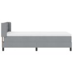 vidaXL Posteľ s pružinovým rámom Svetlosivá 190 x 90 cm látka – Obrázok 8