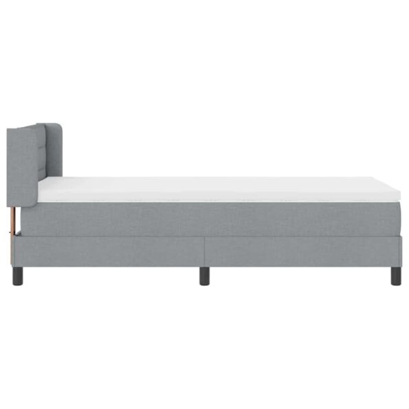 vidaXL Posteľ s pružinovým rámom Svetlosivá 190 x 90 cm látka – Obrázok 8