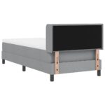vidaXL Posteľ s pružinovým rámom Svetlosivá 190 x 90 cm látka – Obrázok 9