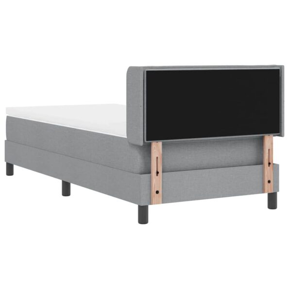 vidaXL Posteľ s pružinovým rámom Svetlosivá 190 x 90 cm látka – Obrázok 9