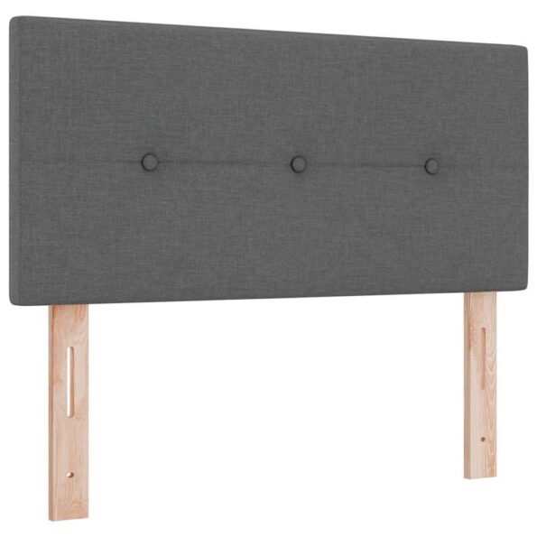 vidaXL Posteľ s pružinovým rámom Tmavo šedá 200 x 90 cm látka – Obrázok 5