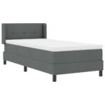 vidaXL Posteľ s pružinovým rámom Tmavo šedá 200 x 90 cm látka – Obrázok 6