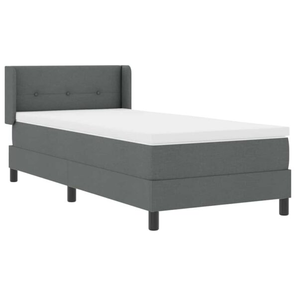 vidaXL Posteľ s pružinovým rámom Tmavo šedá 200 x 90 cm látka – Obrázok 6