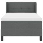 vidaXL Posteľ s pružinovým rámom Tmavo šedá 200 x 90 cm látka – Obrázok 7