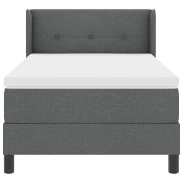 vidaXL Posteľ s pružinovým rámom Tmavo šedá 200 x 90 cm látka – Obrázok 7