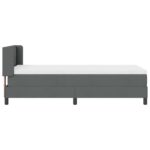 vidaXL Posteľ s pružinovým rámom Tmavo šedá 200 x 90 cm látka – Obrázok 8