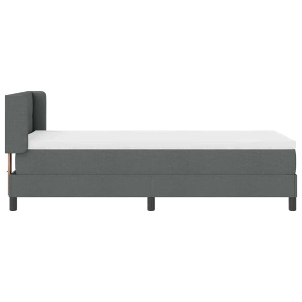 vidaXL Posteľ s pružinovým rámom Tmavo šedá 200 x 90 cm látka – Obrázok 8