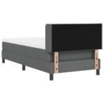 vidaXL Posteľ s pružinovým rámom Tmavo šedá 200 x 90 cm látka – Obrázok 9