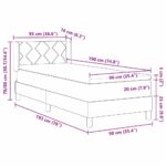 vidaXL Posteľ s pružinovým rámom Svetlosivá 190 x 90 cm látka – Obrázok 12