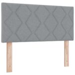 vidaXL Posteľ s pružinovým rámom Svetlosivá 190 x 90 cm látka – Obrázok 5