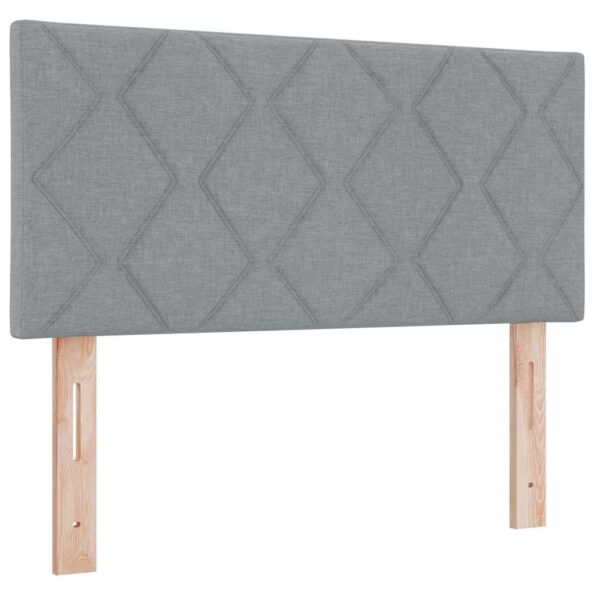 vidaXL Posteľ s pružinovým rámom Svetlosivá 190 x 90 cm látka – Obrázok 5