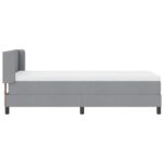 vidaXL Posteľ s pružinovým rámom Svetlosivá 190 x 90 cm látka – Obrázok 8