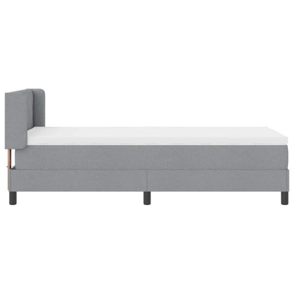 vidaXL Posteľ s pružinovým rámom Svetlosivá 190 x 90 cm látka – Obrázok 8