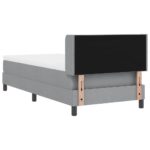 vidaXL Posteľ s pružinovým rámom Svetlosivá 190 x 90 cm látka – Obrázok 9