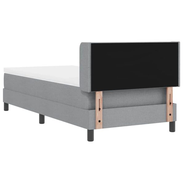 vidaXL Posteľ s pružinovým rámom Svetlosivá 190 x 90 cm látka – Obrázok 9