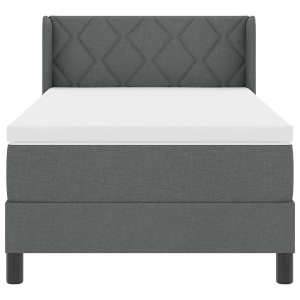 vidaXL Posteľ s pružinovým rámom Tmavo šedá 200 x 90 cm látka – Obrázok 7