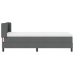 vidaXL Posteľ s pružinovým rámom Tmavo šedá 200 x 90 cm látka – Obrázok 8