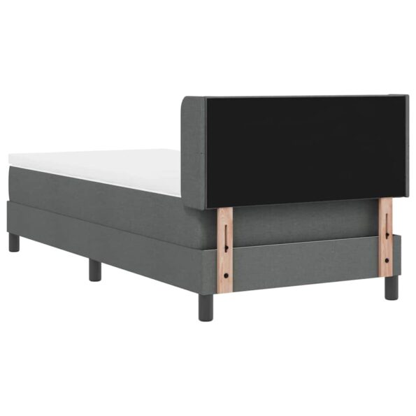 vidaXL Posteľ s pružinovým rámom Tmavo šedá 200 x 90 cm látka – Obrázok 9