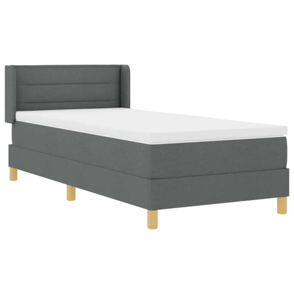 vidaXL Box Spring posteľ s matracom tmavosivé 90x190 cm tkanina – Obrázok 6