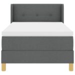 vidaXL Posteľ s pružinovým rámom Tmavo šedá 190 x 90 cm látka – Obrázok 6
