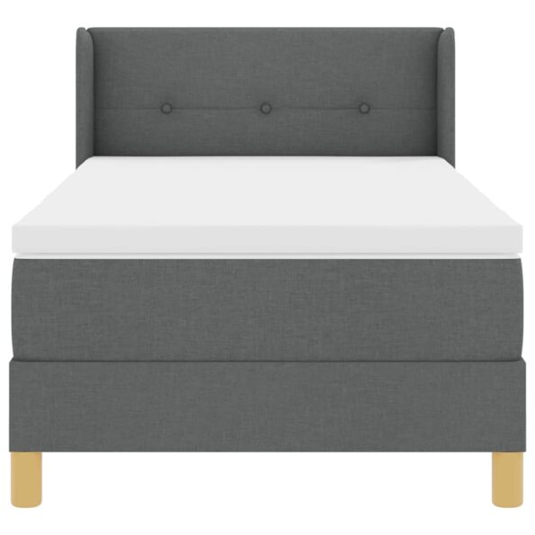 vidaXL Posteľ s pružinovým rámom Tmavo šedá 190 x 90 cm látka – Obrázok 6