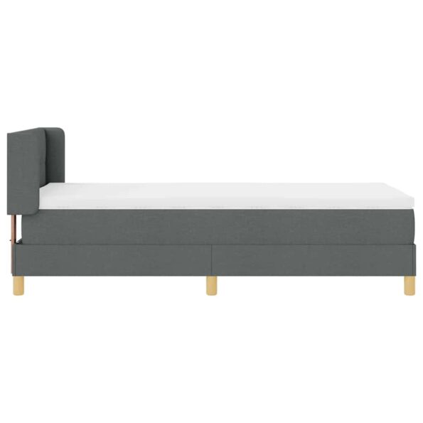 vidaXL Posteľ s pružinovým rámom Tmavo šedá 190 x 90 cm látka – Obrázok 7