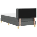 vidaXL Posteľ s pružinovým rámom Tmavo šedá 190 x 90 cm látka – Obrázok 8
