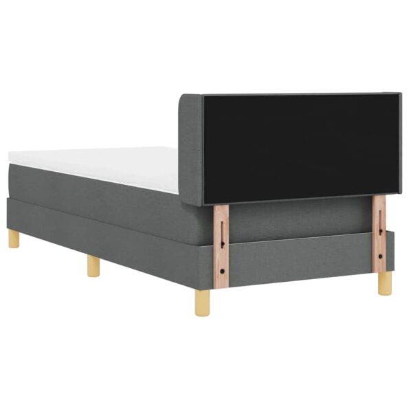 vidaXL Posteľ s pružinovým rámom Tmavo šedá 190 x 90 cm látka – Obrázok 8
