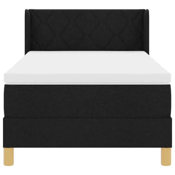 vidaXL Boxspring postel s matracom v čiernej farbe, 90 x 190 cm, Textil – Obrázok 7