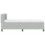 vidaXL Posteľ s pružinovým rámom Svetlosivá 190 x 90 cm Zamat – Obrázok 7