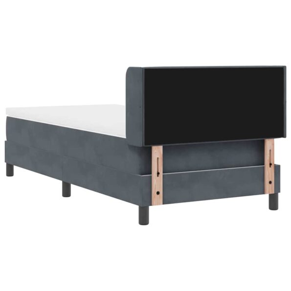 vidaXL Boxspring posteľ s matracom tmavošedá 100x200 cm zamat – Obrázok 9