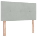 vidaXL Posteľ s pružinovým rámom Svetlosivá 190 x 90 cm Zamat – Obrázok 5