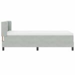 vidaXL Posteľ s pružinovým rámom Svetlosivá 190 x 90 cm Zamat – Obrázok 8