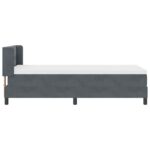 vidaXL Posteľ s pružinovým rámom Tmavo šedá 190 x 90 cm Zamat – Obrázok 8