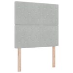 vidaXL Boxspring posteľ s matracom svetlosivá 100x200 cm zamat – Obrázok 5