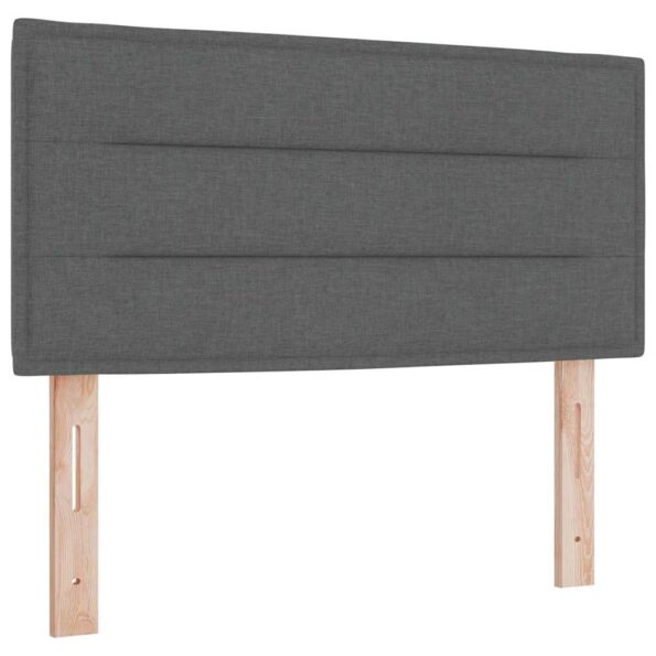 vidaXL Posteľ s pružinovým rámom s LED Tmavo šedá 90 x 200 cm látka – Obrázok 7