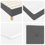 vidaXL LED box s pružinami s LED pásikmi Tmavo šedá 90 x 200 cm látka – Obrázok 11