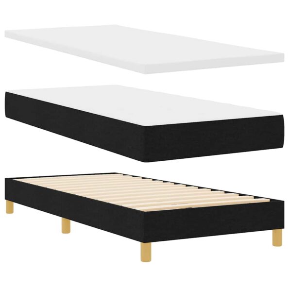 vidaXL LED box s pružinami s LED pásikmi Čierny 90 x 200 cm látka – Obrázok 6