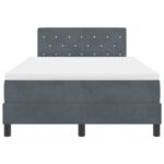 vidaXL Boxspring posteľ s matracom a LED Tmavo šedá 120x190 cm Zamat – Obrázok 8