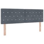 vidaXL LED box s pružinami s matracmi Tmavo šedá 160 x 200 cm Zamat – Obrázok 7