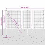 vidaXL Euro plot s 7 stĺpikmi 1x10 m pozinkovaná oceľ zelená – Obrázok 13