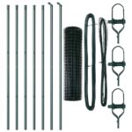 vidaXL Euro plot s 7 stĺpikmi 1x10 m pozinkovaná oceľ zelená – Obrázok 5