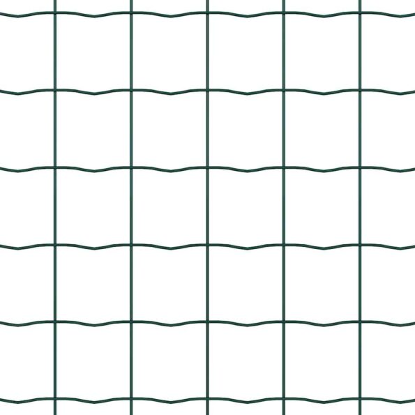 vidaXL Euro plot s 7 stĺpikmi 1x10 m pozinkovaná oceľ zelená – Obrázok 9