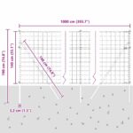 vidaXL Plot s podperou Sivá 1,4 x 10 m Ocel a PVC – Obrázok 13