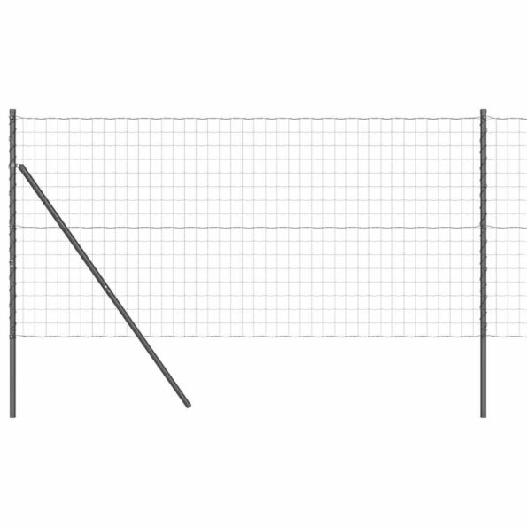 vidaXL Plot s podperou Sivá 1,4 x 10 m Ocel a PVC – Obrázok 2