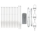 vidaXL Euro plot s 13 spike stĺpikmi 1x25 m pozinkovaná oceľ – Obrázok 4