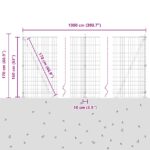 vidaXL Euro plot s 7 prírubovými stĺpmi 1.6x10 m z pozinkovanej ocele – Obrázok 13